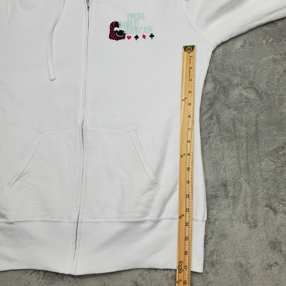 Disney Epcot World Showcase UK Pavilion ALICE IN WONDERLAND HOODIE L EUC - Picture 8 of 11